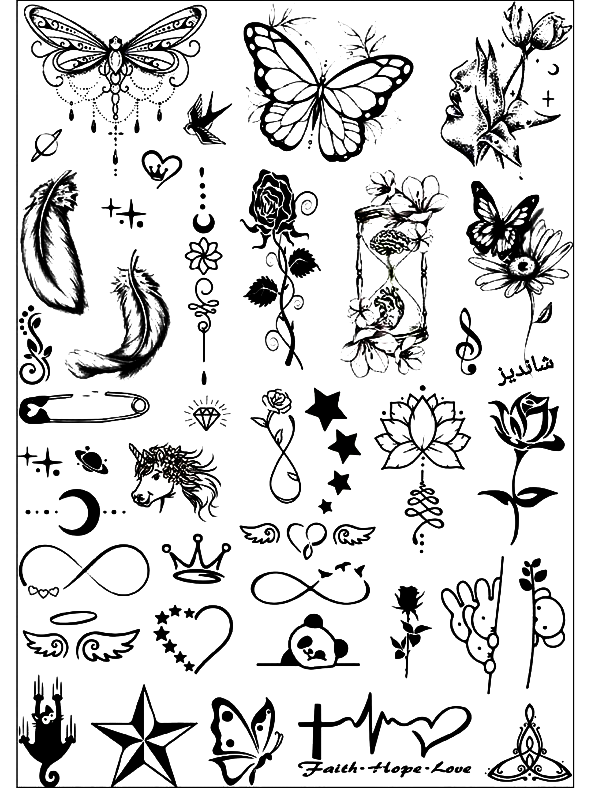 اسپری تتو وطرح های زنانه