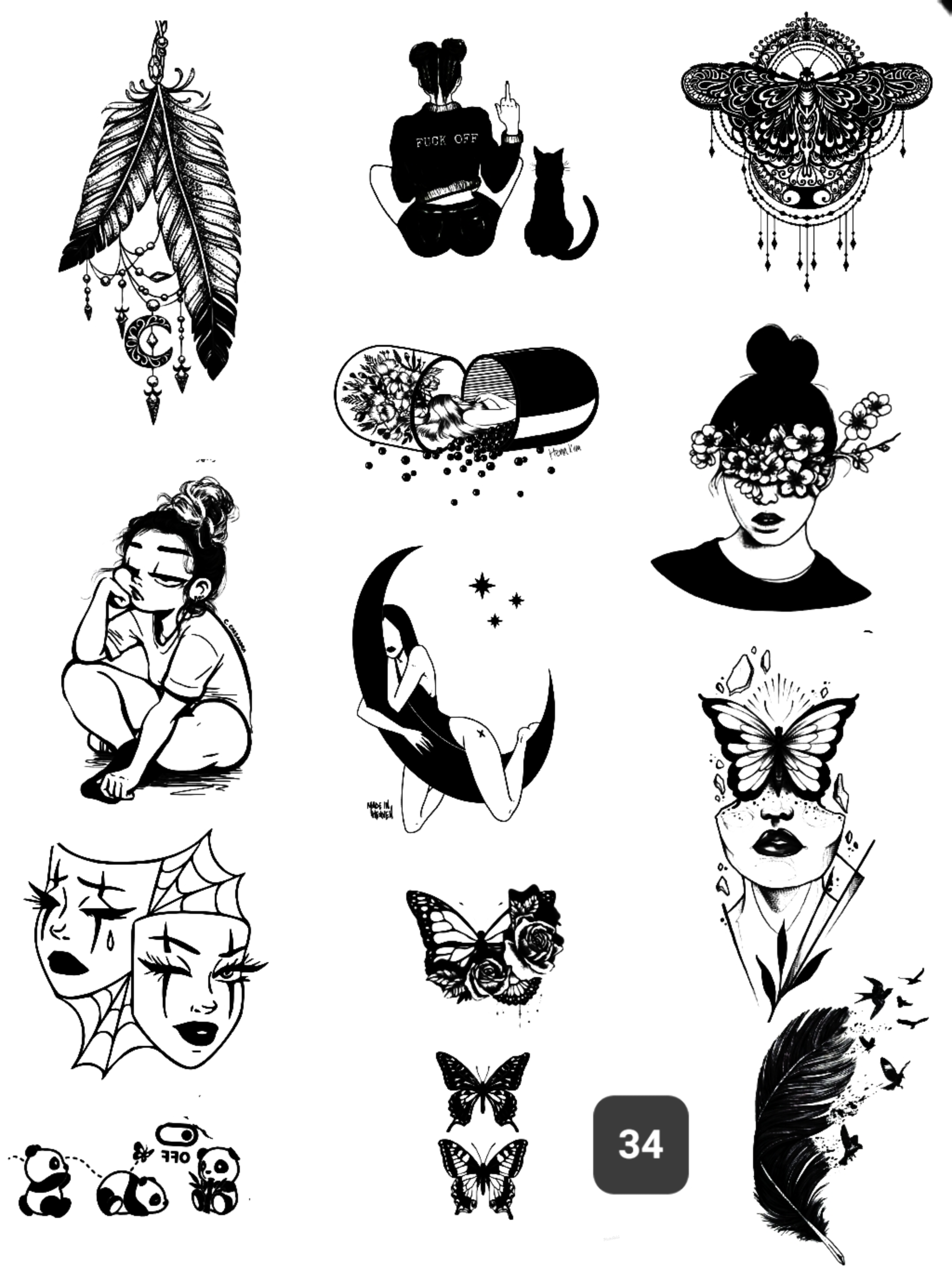 اسپری تتو وطرح های زنانه