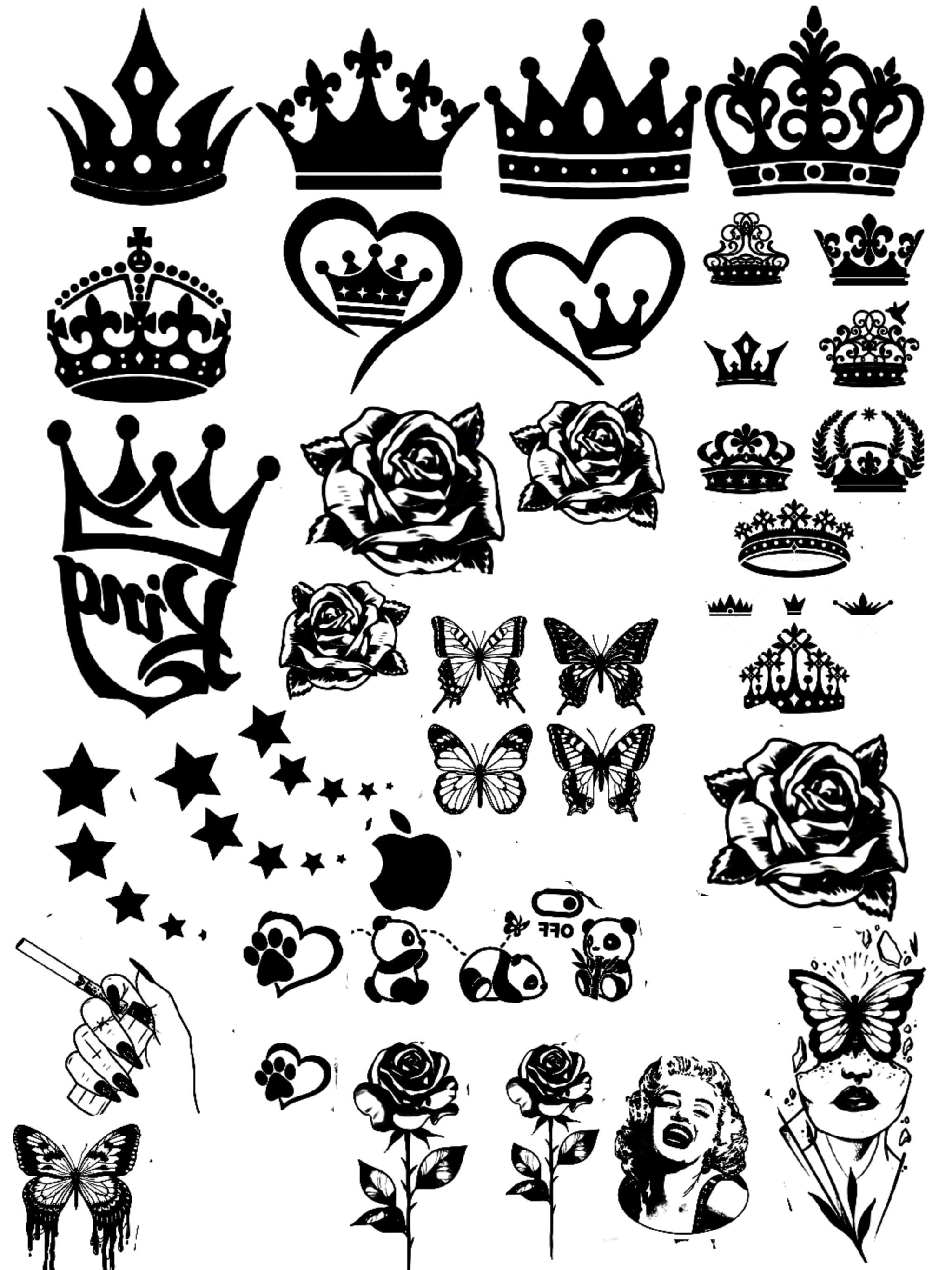 اسپری تتو وطرح های زنانه